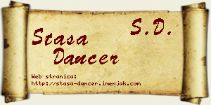 Staša Dancer vizit kartica